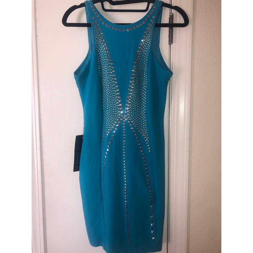 NWT Bebe Open Back Studded Dress